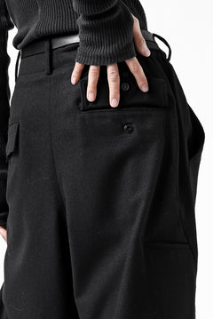 画像をギャラリービューアに読み込む, Y-3 Yohji Yamamoto CLASSIC CUFF PANTS / WOOL FLANNEL (BLACK)