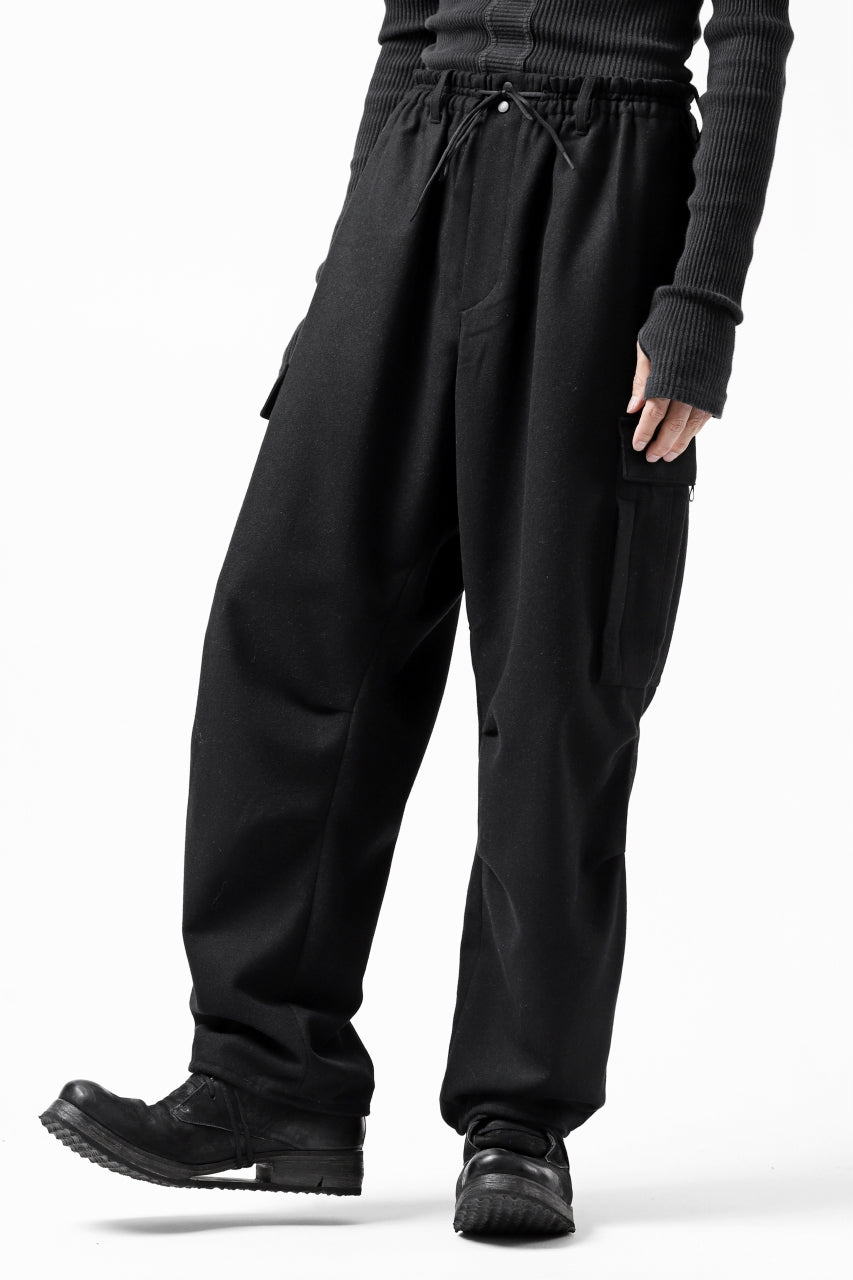 画像をギャラリービューアに読み込む, Y-3 Yohji Yamamoto CLASSIC CARGO PANTS / WOOL FLANNEL (BLACK)