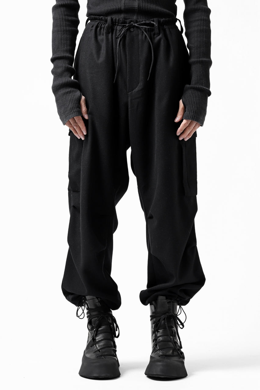 画像をギャラリービューアに読み込む, Y-3 Yohji Yamamoto CLASSIC CARGO PANTS / WOOL FLANNEL (BLACK)