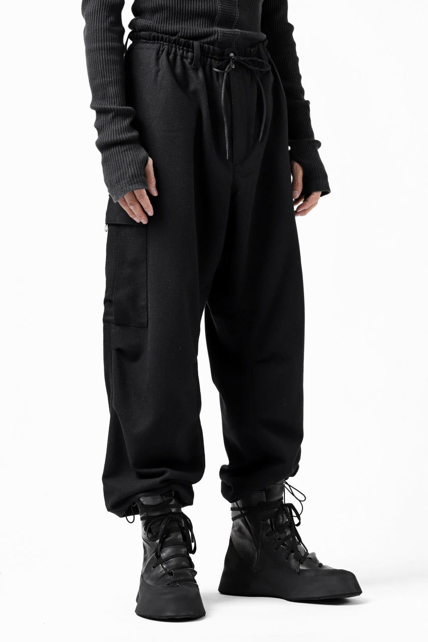 画像をギャラリービューアに読み込む, Y-3 Yohji Yamamoto CLASSIC CARGO PANTS / WOOL FLANNEL (BLACK)