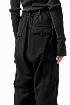 画像をギャラリービューアに読み込む, Y-3 Yohji Yamamoto CLASSIC CARGO PANTS / WOOL FLANNEL (BLACK)