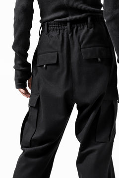 画像をギャラリービューアに読み込む, Y-3 Yohji Yamamoto CLASSIC CARGO PANTS / WOOL FLANNEL (BLACK)