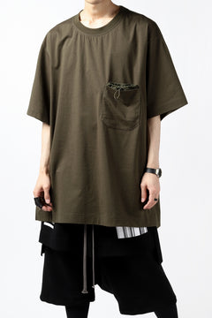 Load image into Gallery viewer, Y-3 Yohji Yamamoto STRINGS POCKET TEE / PAPER JERSEY (KHAKI)