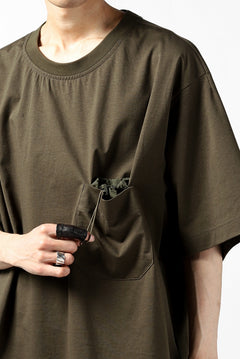 Load image into Gallery viewer, Y-3 Yohji Yamamoto STRINGS POCKET TEE / PAPER JERSEY (KHAKI)