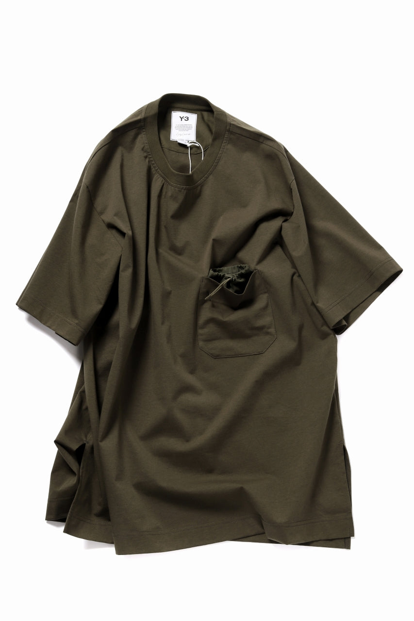 Load image into Gallery viewer, Y-3 Yohji Yamamoto STRINGS POCKET TEE / PAPER JERSEY (KHAKI)