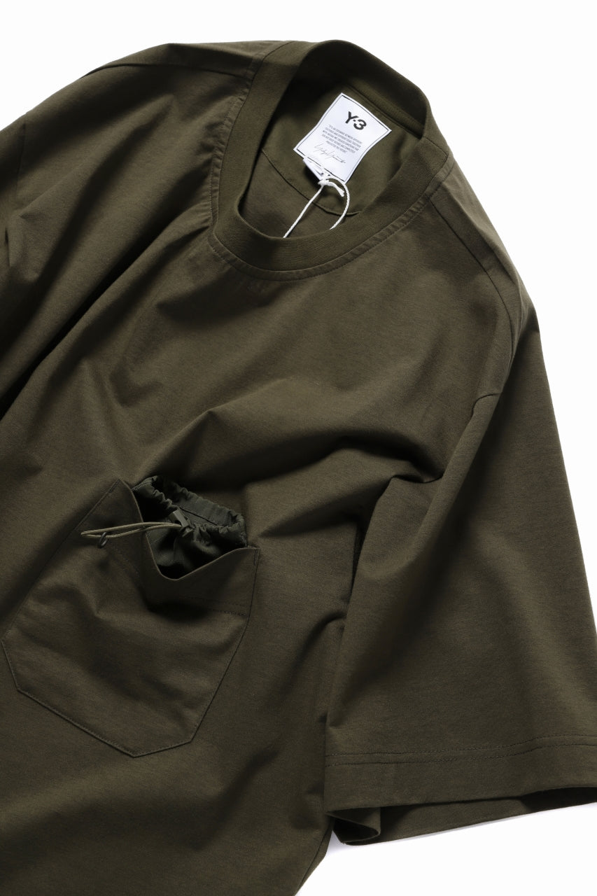 Load image into Gallery viewer, Y-3 Yohji Yamamoto STRINGS POCKET TEE / PAPER JERSEY (KHAKI)