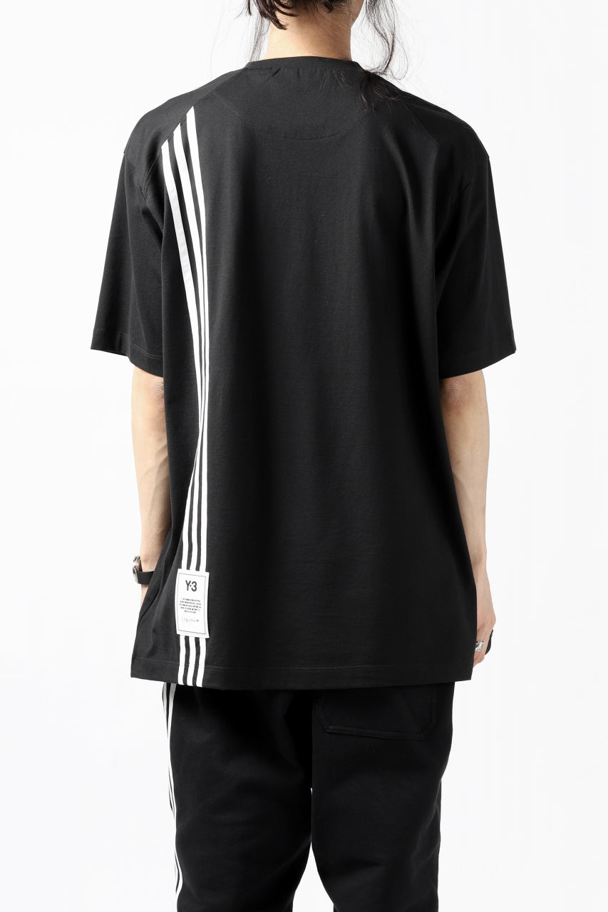 画像をギャラリービューアに読み込む, Y-3 Yohji Yamamoto 3-STP SHORT SLEEVE TEE / COTTON JERSEY (BLACK)