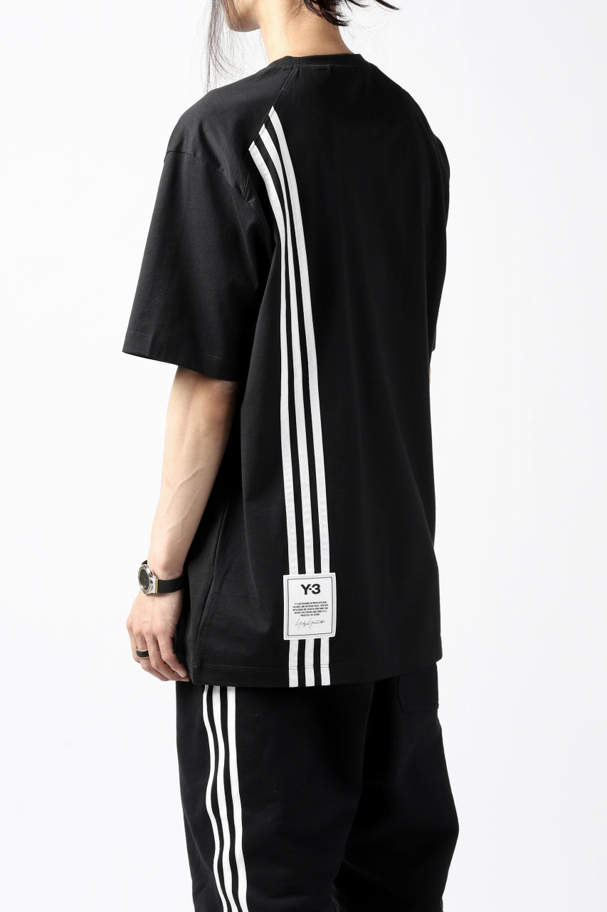 画像をギャラリービューアに読み込む, Y-3 Yohji Yamamoto 3-STP SHORT SLEEVE TEE / COTTON JERSEY (BLACK)