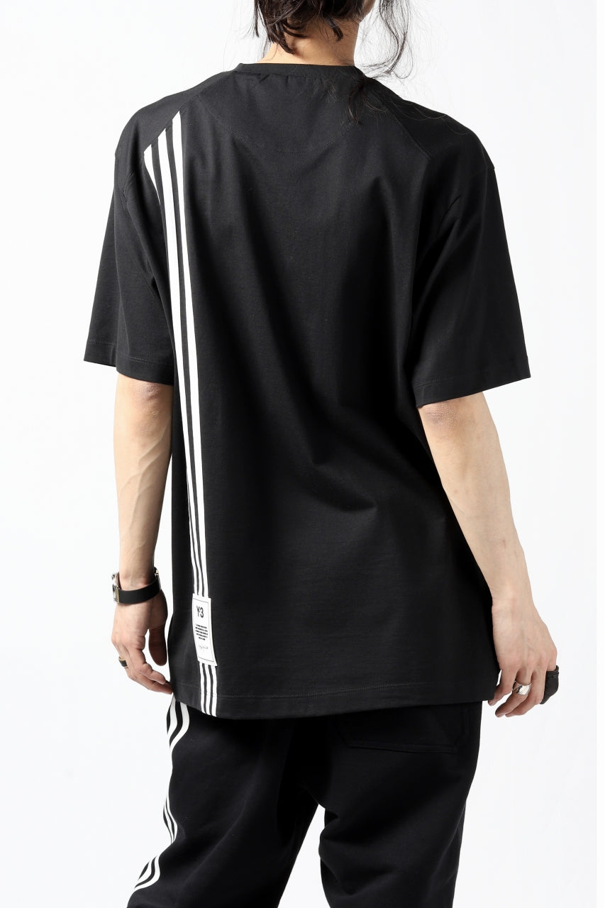 画像をギャラリービューアに読み込む, Y-3 Yohji Yamamoto 3-STP SHORT SLEEVE TEE / COTTON JERSEY (BLACK)
