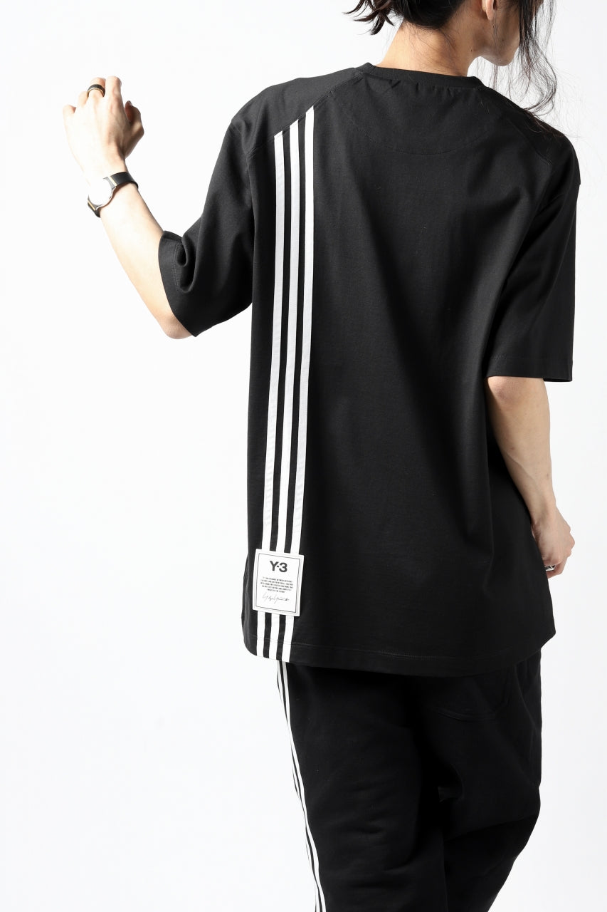 画像をギャラリービューアに読み込む, Y-3 Yohji Yamamoto 3-STP SHORT SLEEVE TEE / COTTON JERSEY (BLACK)