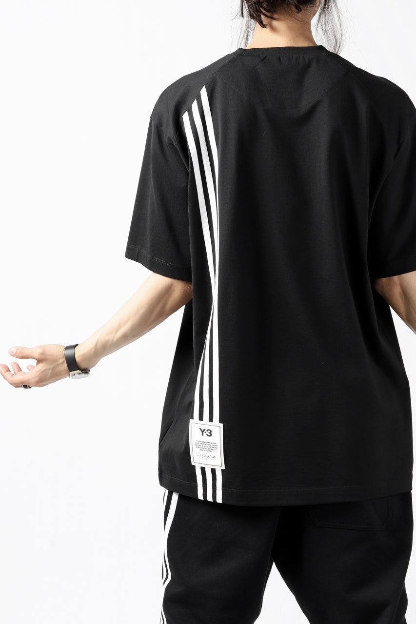 画像をギャラリービューアに読み込む, Y-3 Yohji Yamamoto 3-STP SHORT SLEEVE TEE / COTTON JERSEY (BLACK)