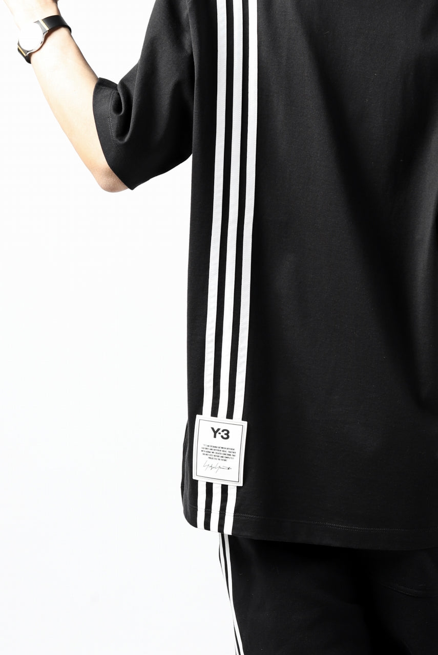 画像をギャラリービューアに読み込む, Y-3 Yohji Yamamoto 3-STP SHORT SLEEVE TEE / COTTON JERSEY (BLACK)