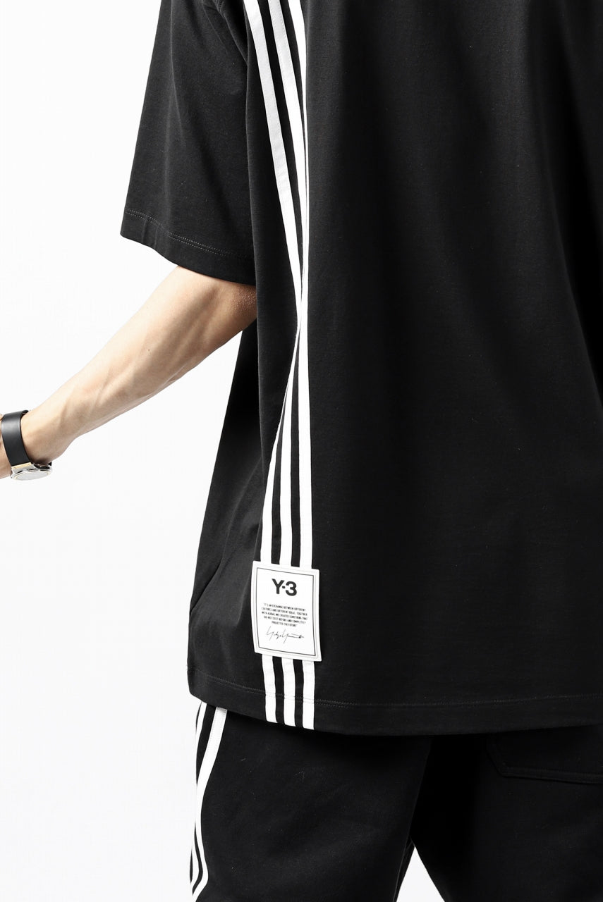 画像をギャラリービューアに読み込む, Y-3 Yohji Yamamoto 3-STP SHORT SLEEVE TEE / COTTON JERSEY (BLACK)