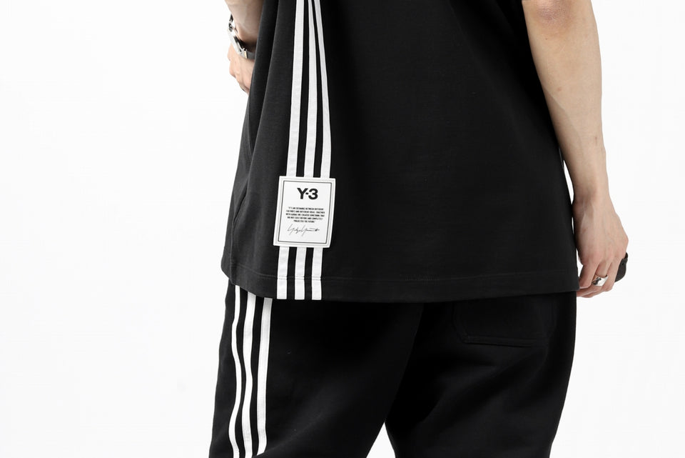 画像をギャラリービューアに読み込む, Y-3 Yohji Yamamoto 3-STP SHORT SLEEVE TEE / COTTON JERSEY (BLACK)