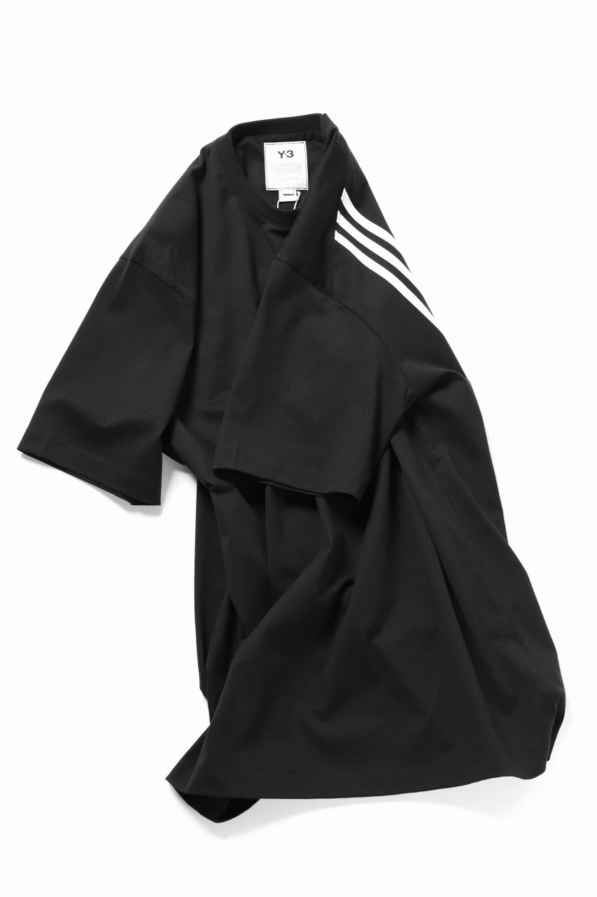 画像をギャラリービューアに読み込む, Y-3 Yohji Yamamoto 3-STP SHORT SLEEVE TEE / COTTON JERSEY (BLACK)