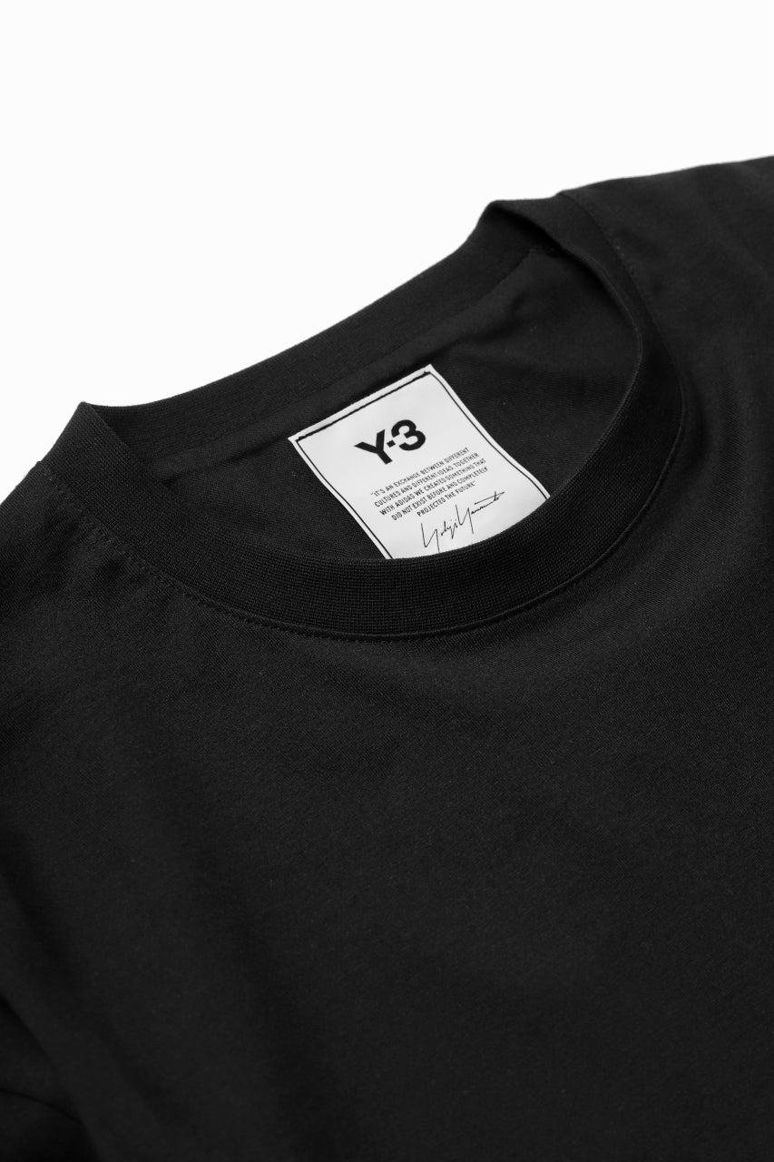 画像をギャラリービューアに読み込む, Y-3 Yohji Yamamoto 3-STP SHORT SLEEVE TEE / COTTON JERSEY (BLACK)