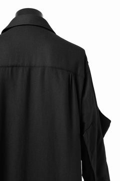画像をギャラリービューアに読み込む, Y's BANG ON! No.168 WOOL VIYELLA DETACHABLE COLLAR SHIRTS (BLACK)