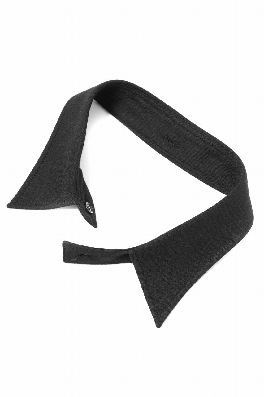 画像をギャラリービューアに読み込む, Y's BANG ON! No.168 WOOL VIYELLA DETACHABLE COLLAR SHIRTS (BLACK)