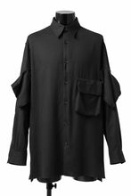 画像をギャラリービューアに読み込む, Y's BANG ON! No.168 WOOL VIYELLA DETACHABLE COLLAR SHIRTS (BLACK)