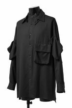 画像をギャラリービューアに読み込む, Y's BANG ON! No.168 WOOL VIYELLA DETACHABLE COLLAR SHIRTS (BLACK)