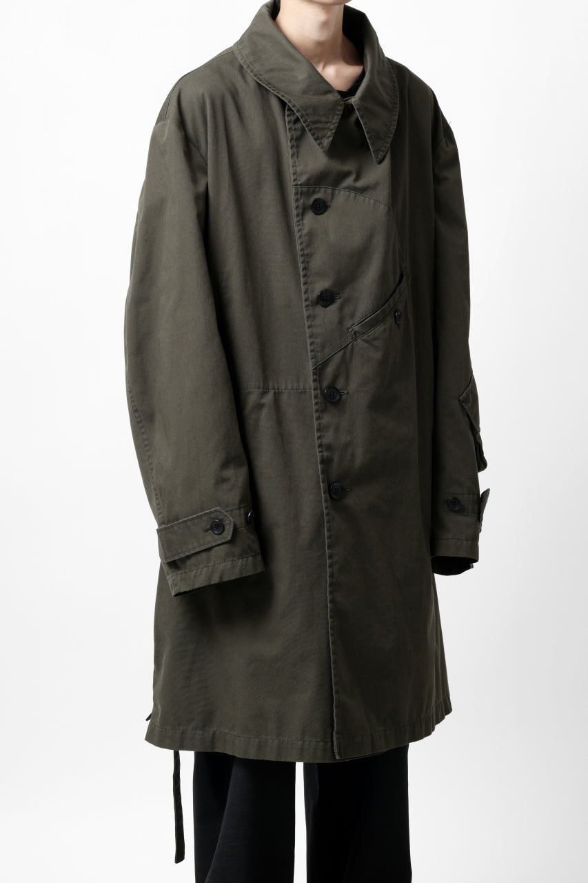 Load image into Gallery viewer, Y's BANG ON! No.186 SEMI DOUBLE HALF COAT / T/C TWILL (KHAKI)