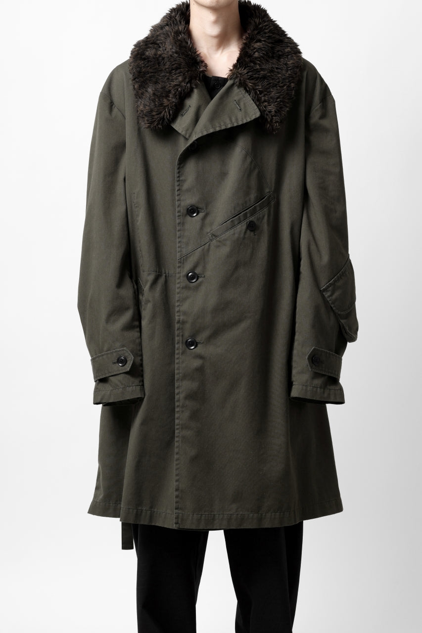 Load image into Gallery viewer, Y's BANG ON! No.186 SEMI DOUBLE HALF COAT / T/C TWILL (KHAKI)