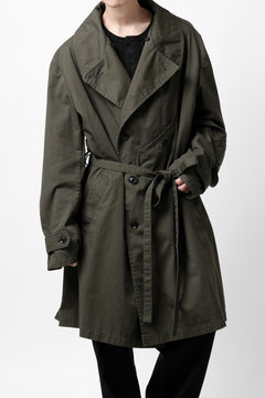Load image into Gallery viewer, Y's BANG ON! No.186 SEMI DOUBLE HALF COAT / T/C TWILL (KHAKI)