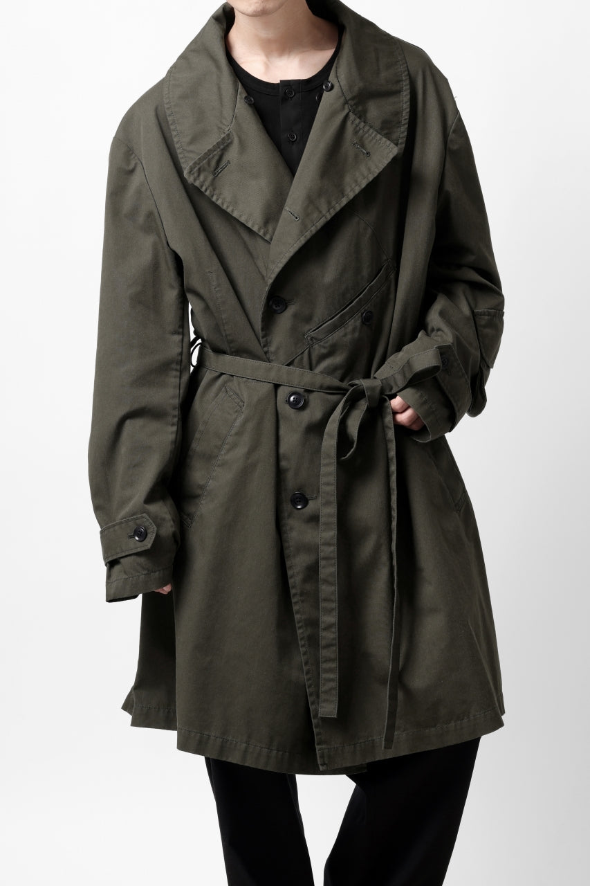 Load image into Gallery viewer, Y's BANG ON! No.186 SEMI DOUBLE HALF COAT / T/C TWILL (KHAKI)