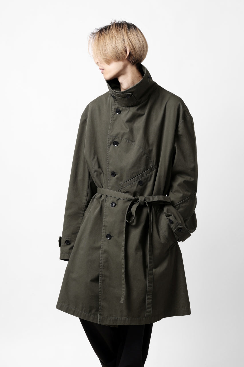 Load image into Gallery viewer, Y's BANG ON! No.186 SEMI DOUBLE HALF COAT / T/C TWILL (KHAKI)