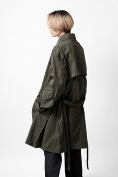 Load image into Gallery viewer, Y's BANG ON! No.186 SEMI DOUBLE HALF COAT / T/C TWILL (KHAKI)