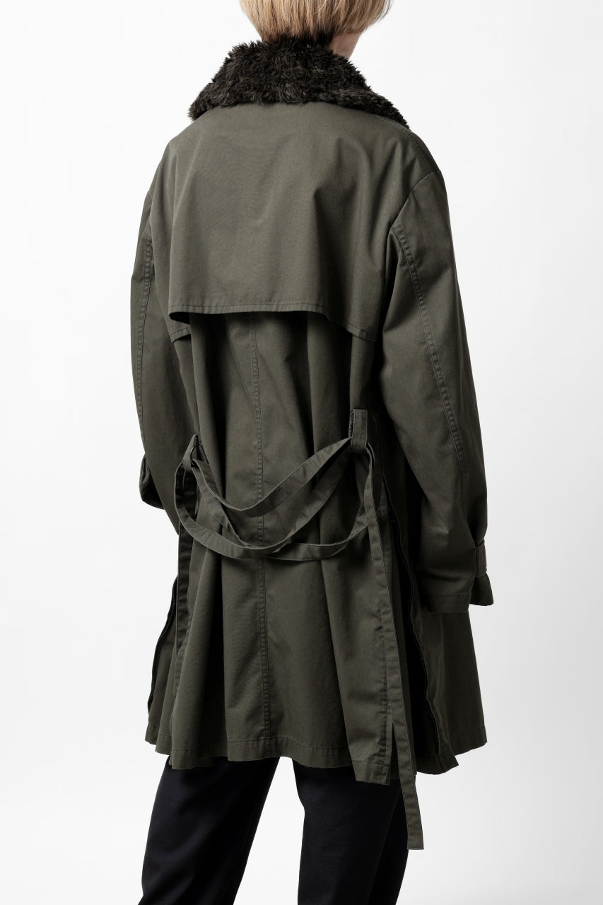 Load image into Gallery viewer, Y's BANG ON! No.186 SEMI DOUBLE HALF COAT / T/C TWILL (KHAKI)