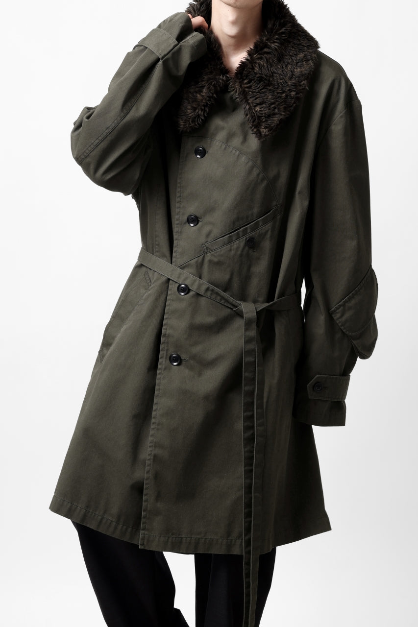 Load image into Gallery viewer, Y's BANG ON! No.186 SEMI DOUBLE HALF COAT / T/C TWILL (KHAKI)