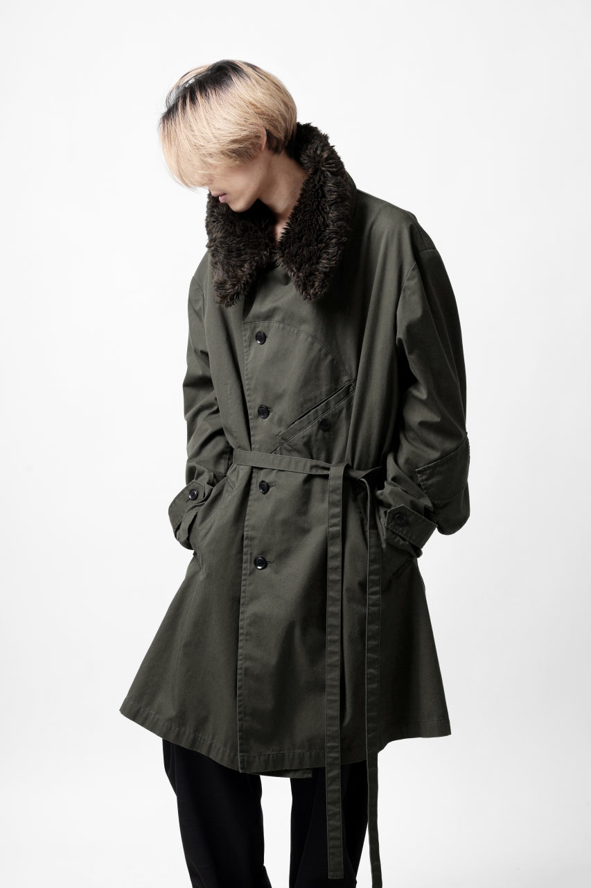 Load image into Gallery viewer, Y's BANG ON! No.186 SEMI DOUBLE HALF COAT / T/C TWILL (KHAKI)