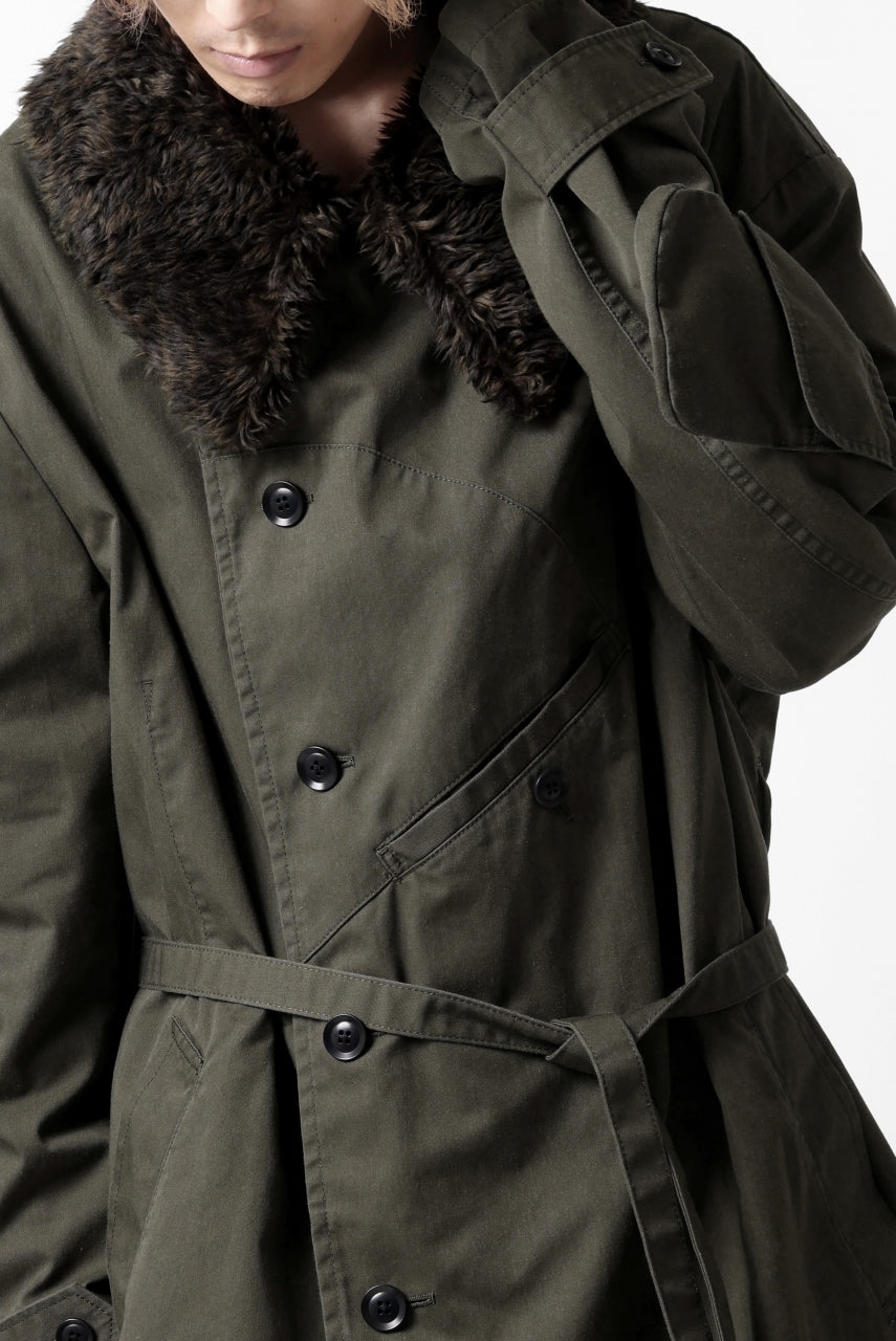 Load image into Gallery viewer, Y's BANG ON! No.186 SEMI DOUBLE HALF COAT / T/C TWILL (KHAKI)
