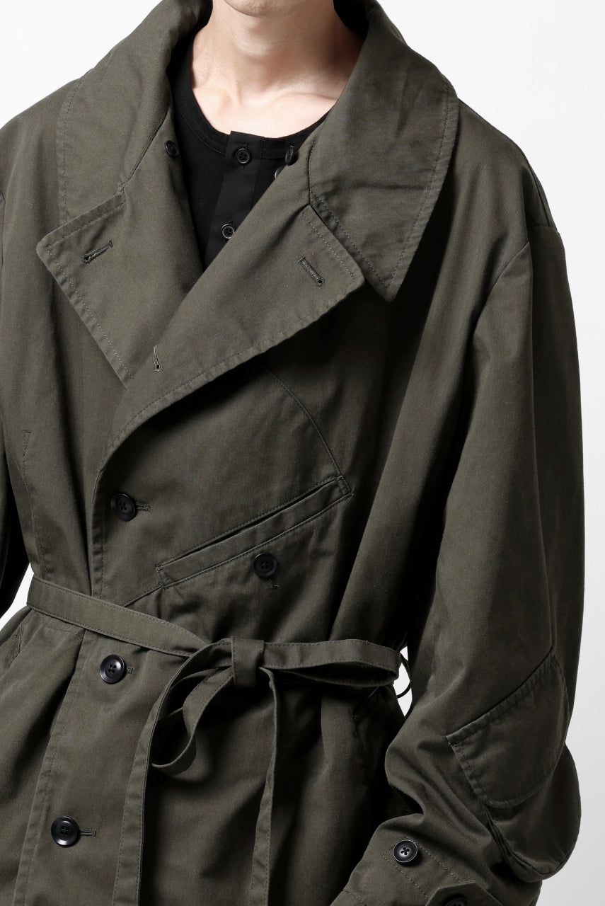 Load image into Gallery viewer, Y's BANG ON! No.186 SEMI DOUBLE HALF COAT / T/C TWILL (KHAKI)