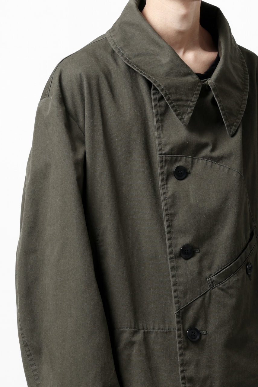 Load image into Gallery viewer, Y's BANG ON! No.186 SEMI DOUBLE HALF COAT / T/C TWILL (KHAKI)