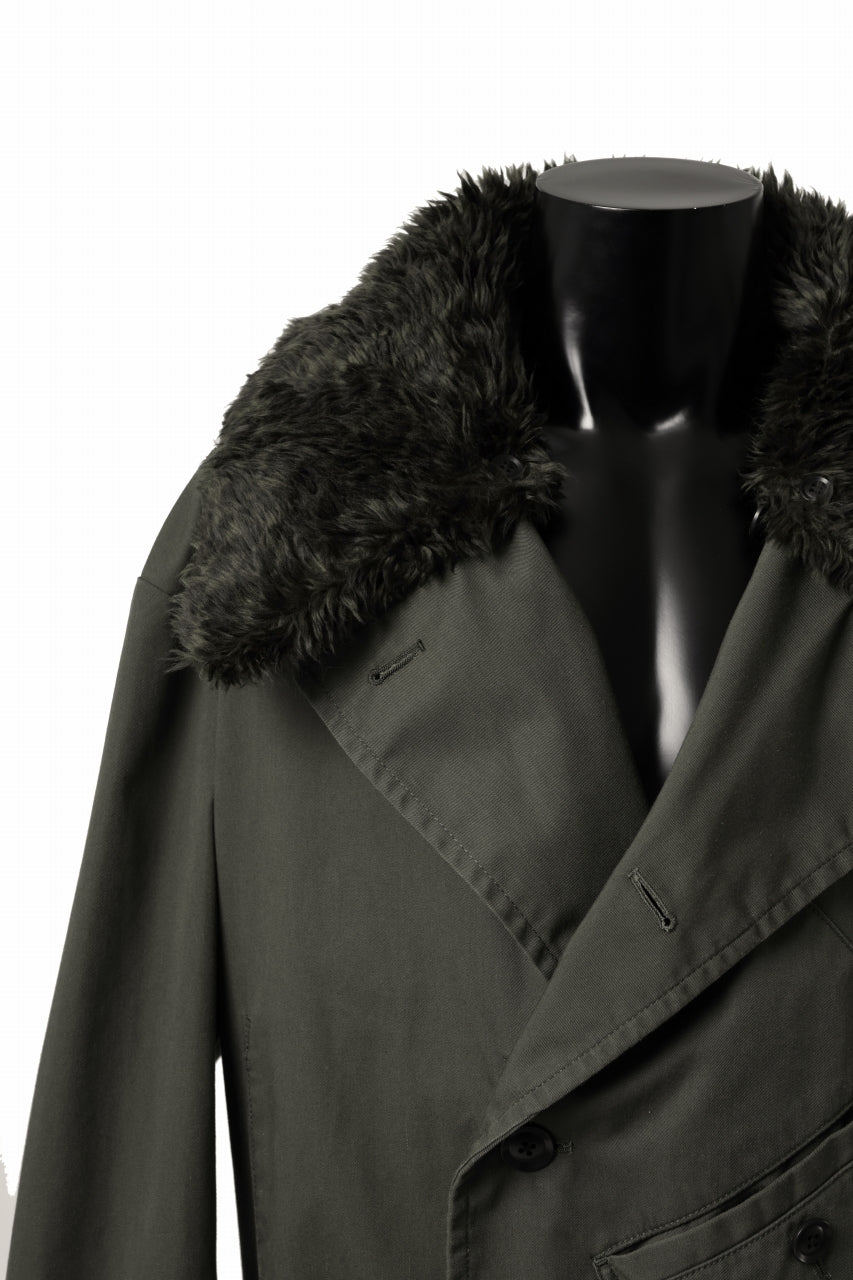 Load image into Gallery viewer, Y's BANG ON! No.186 SEMI DOUBLE HALF COAT / T/C TWILL (KHAKI)