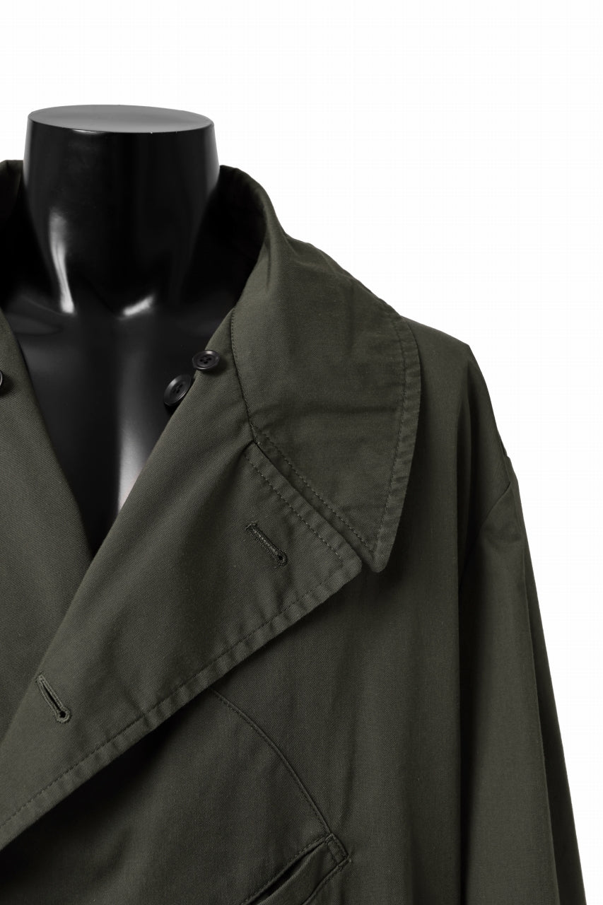 Load image into Gallery viewer, Y's BANG ON! No.186 SEMI DOUBLE HALF COAT / T/C TWILL (KHAKI)