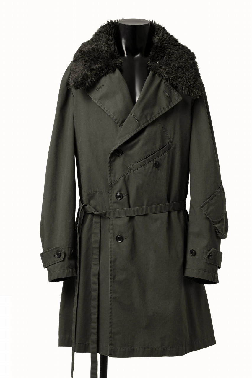 Load image into Gallery viewer, Y's BANG ON! No.186 SEMI DOUBLE HALF COAT / T/C TWILL (KHAKI)