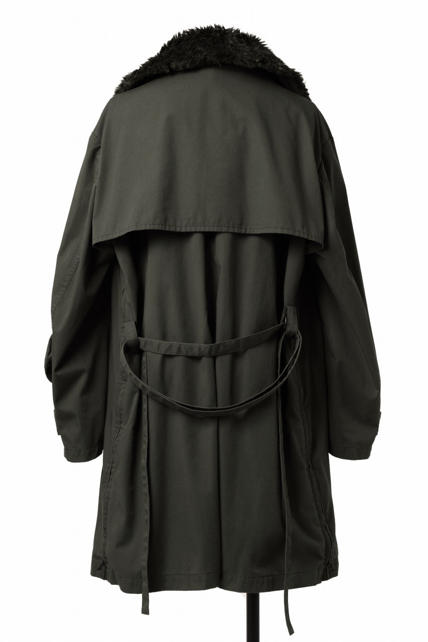 Load image into Gallery viewer, Y's BANG ON! No.186 SEMI DOUBLE HALF COAT / T/C TWILL (KHAKI)