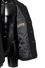 画像をギャラリービューアに読み込む, Y's BANG ON! No.176 WOOL MELTON SMOOTH + COW LEATHER 2-STEP RIB JACKET (BLACK)