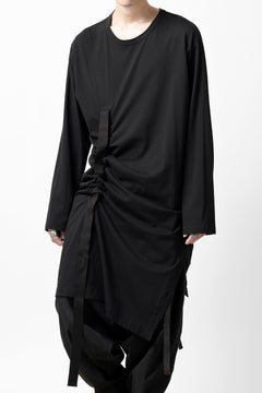画像をギャラリービューアに読み込む, Y's BANG ON! No.170 TAPE AJUST DRAPE LONG TOPS / COMA 28G JERSEY (BLACK)
