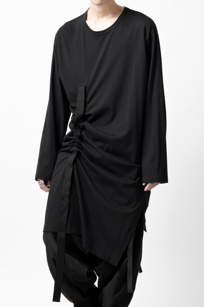 画像をギャラリービューアに読み込む, Y's BANG ON! No.170 TAPE AJUST DRAPE LONG TOPS / COMA 28G JERSEY (BLACK)