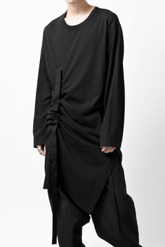 画像をギャラリービューアに読み込む, Y's BANG ON! No.170 TAPE AJUST DRAPE LONG TOPS / COMA 28G JERSEY (BLACK)