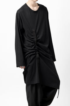 画像をギャラリービューアに読み込む, Y's BANG ON! No.170 TAPE AJUST DRAPE LONG TOPS / COMA 28G JERSEY (BLACK)