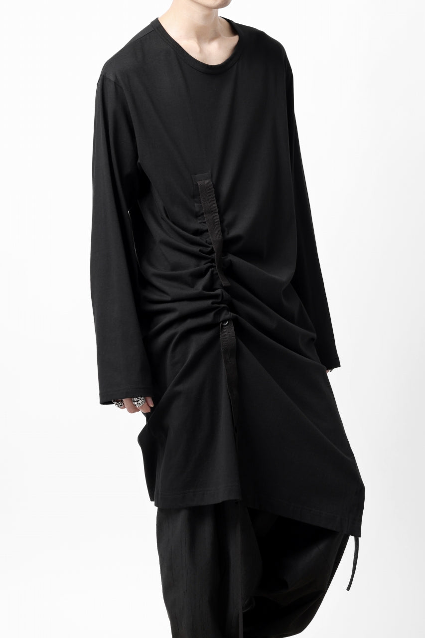 画像をギャラリービューアに読み込む, Y's BANG ON! No.170 TAPE AJUST DRAPE LONG TOPS / COMA 28G JERSEY (BLACK)