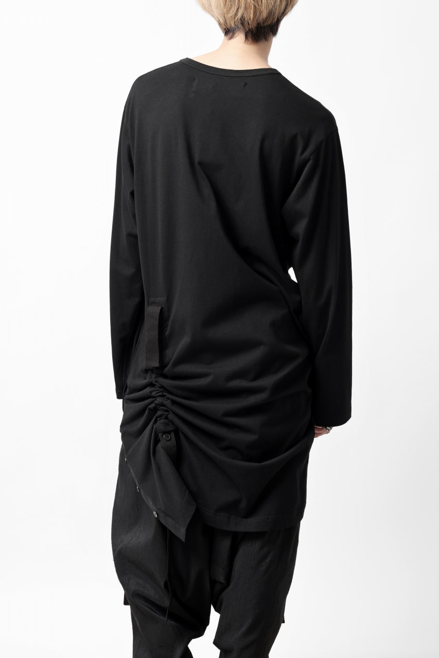 画像をギャラリービューアに読み込む, Y's BANG ON! No.170 TAPE AJUST DRAPE LONG TOPS / COMA 28G JERSEY (BLACK)