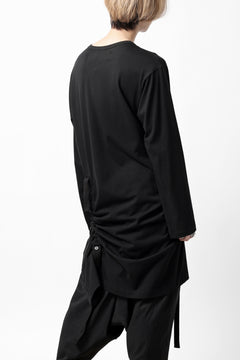 画像をギャラリービューアに読み込む, Y's BANG ON! No.170 TAPE AJUST DRAPE LONG TOPS / COMA 28G JERSEY (BLACK)
