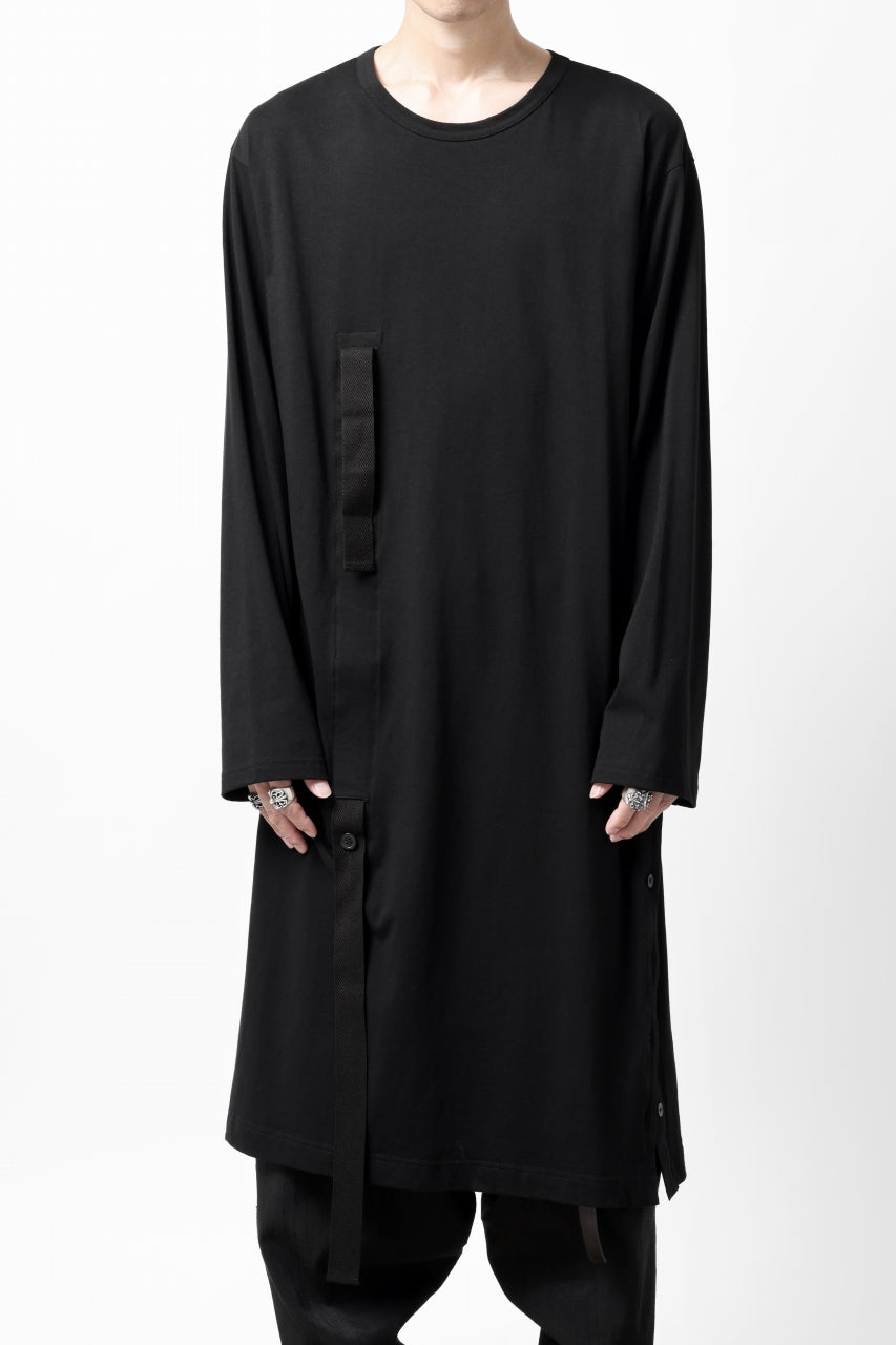 画像をギャラリービューアに読み込む, Y's BANG ON! No.170 TAPE AJUST DRAPE LONG TOPS / COMA 28G JERSEY (BLACK)