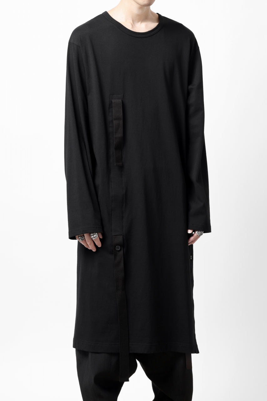 画像をギャラリービューアに読み込む, Y's BANG ON! No.170 TAPE AJUST DRAPE LONG TOPS / COMA 28G JERSEY (BLACK)